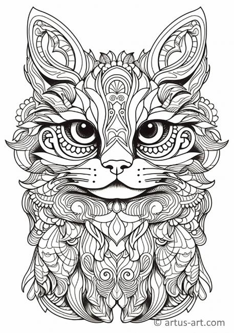 Vahşi Kedi Boyama Sayfası